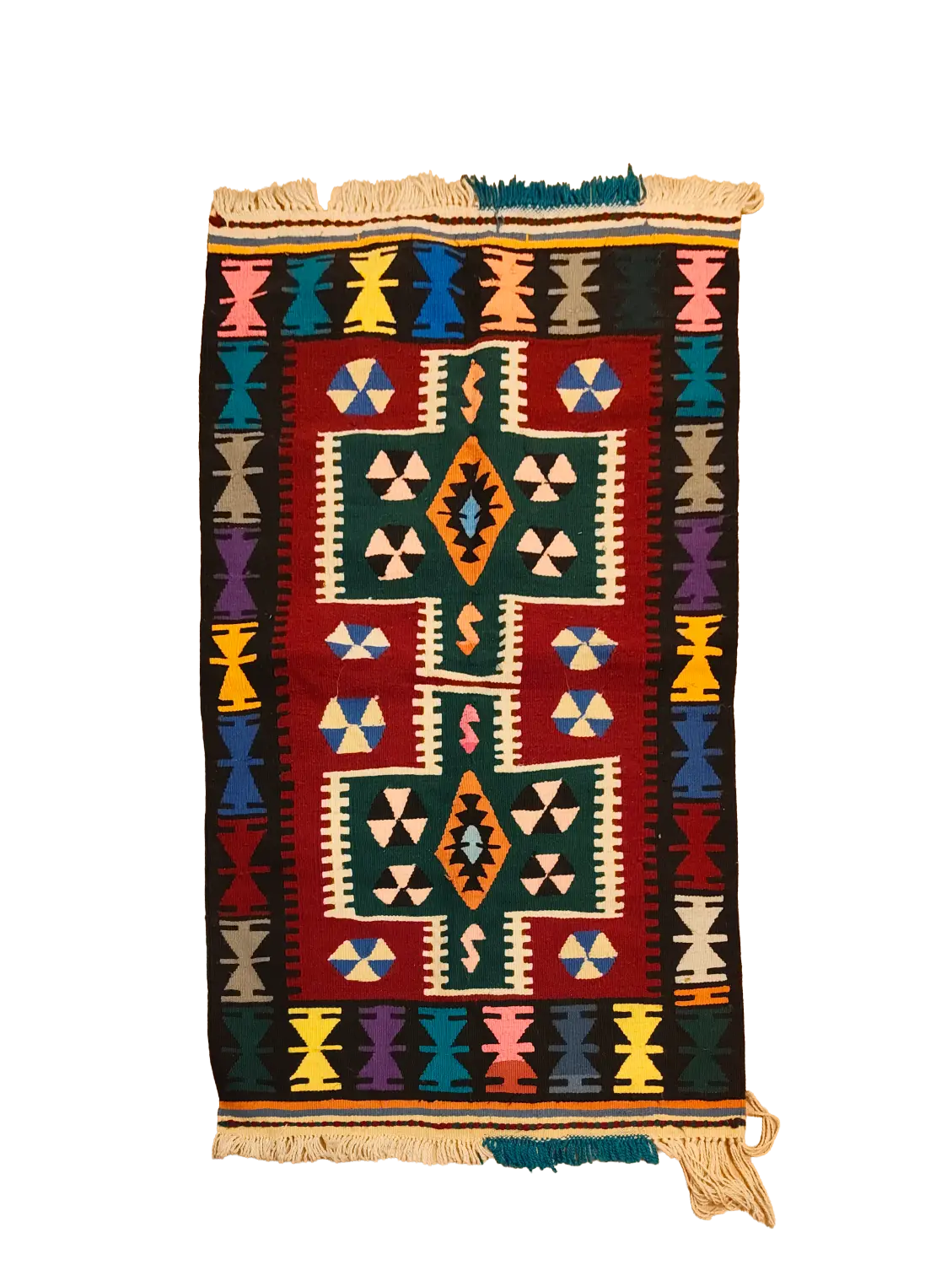 Aksaray Twin Medallion — handwoven kilim from Central Anatolia